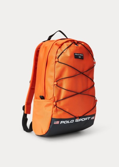 Mochilas Polo Ralph Lauren Hombre Naranjas - Polo Sport Nylon - HDKMZ6502